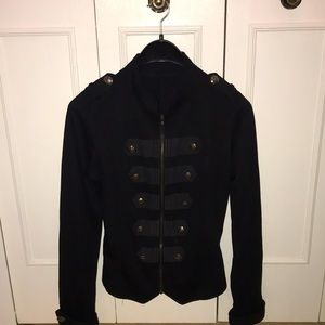 Black military style sweater